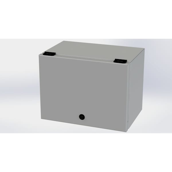 1/4 Turn Latch Electrical Enclosures, 9 in H, 8 in D, 12 in W, NEMA 3R, 4, 12, 13, Carbon Steel
